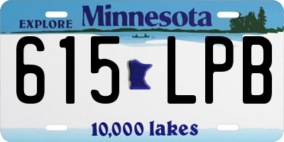 MN license plate 615LPB