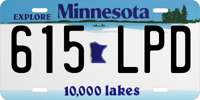 MN license plate 615LPD