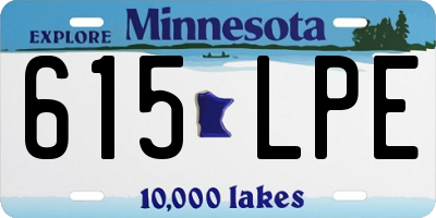 MN license plate 615LPE