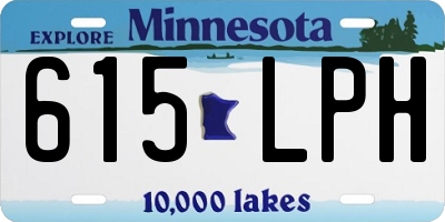 MN license plate 615LPH