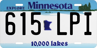 MN license plate 615LPI