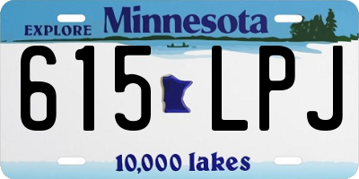 MN license plate 615LPJ