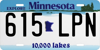MN license plate 615LPN