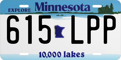 MN license plate 615LPP