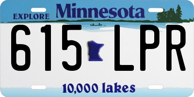 MN license plate 615LPR