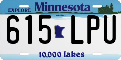 MN license plate 615LPU
