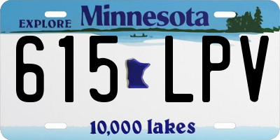 MN license plate 615LPV