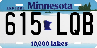 MN license plate 615LQB