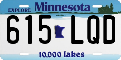 MN license plate 615LQD