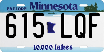 MN license plate 615LQF