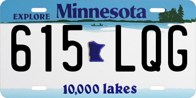 MN license plate 615LQG