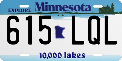 MN license plate 615LQL
