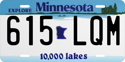 MN license plate 615LQM