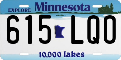 MN license plate 615LQO