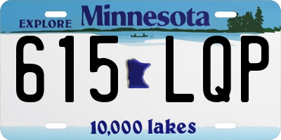 MN license plate 615LQP
