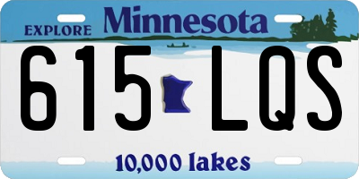 MN license plate 615LQS