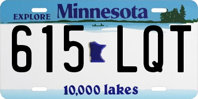 MN license plate 615LQT