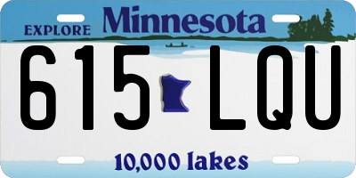 MN license plate 615LQU