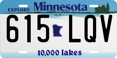 MN license plate 615LQV