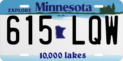 MN license plate 615LQW