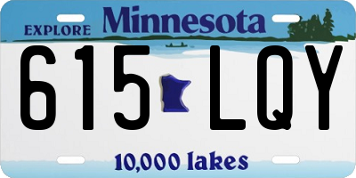 MN license plate 615LQY