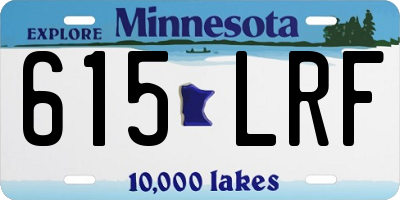 MN license plate 615LRF