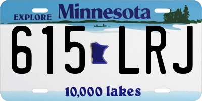 MN license plate 615LRJ