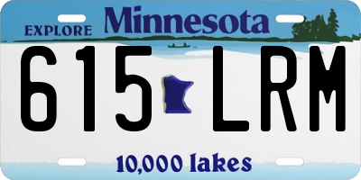 MN license plate 615LRM
