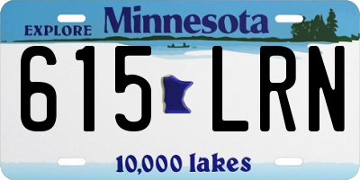 MN license plate 615LRN