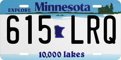 MN license plate 615LRQ