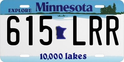MN license plate 615LRR