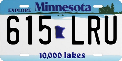 MN license plate 615LRU