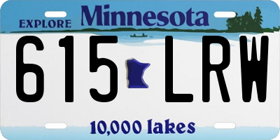 MN license plate 615LRW