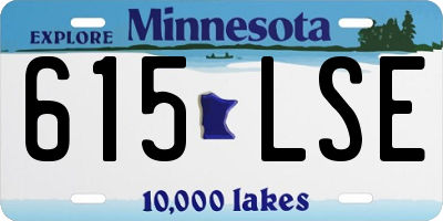 MN license plate 615LSE