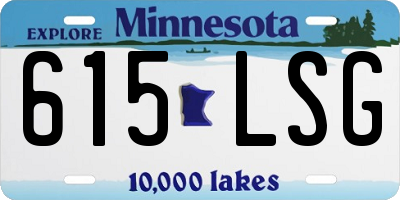 MN license plate 615LSG