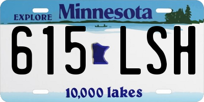 MN license plate 615LSH