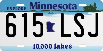 MN license plate 615LSJ
