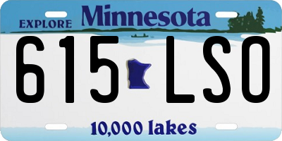 MN license plate 615LSO