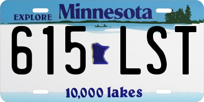 MN license plate 615LST