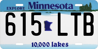 MN license plate 615LTB