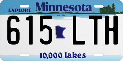 MN license plate 615LTH