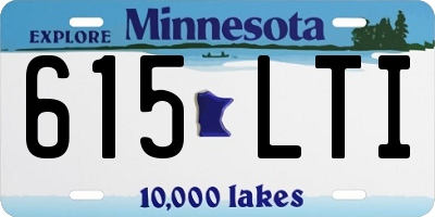 MN license plate 615LTI