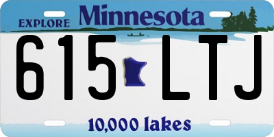 MN license plate 615LTJ