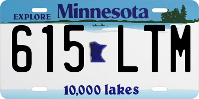 MN license plate 615LTM