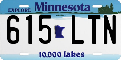 MN license plate 615LTN