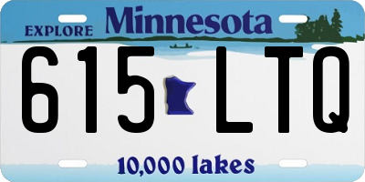 MN license plate 615LTQ