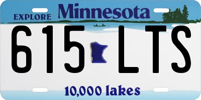MN license plate 615LTS