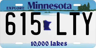 MN license plate 615LTY