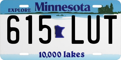 MN license plate 615LUT