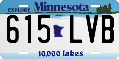 MN license plate 615LVB